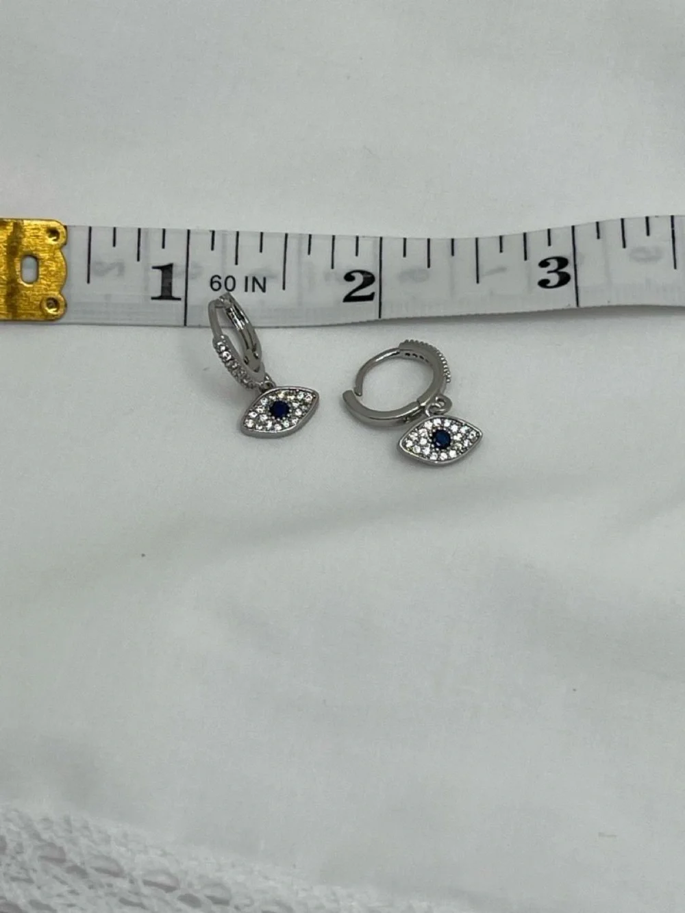 Evil Eye Silver Earrings For Women Stainless Steel Earrings -Makes a Great Gift